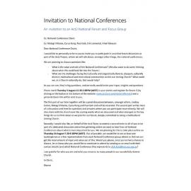 Invitation to National Conference Chairs August 2023