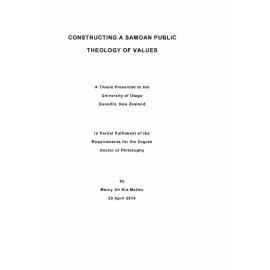 Constructing a Samoan public theology of values