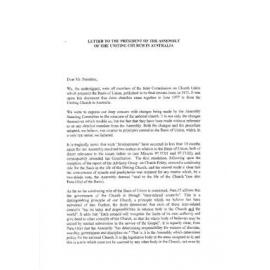 Letter to John Mavor from the 'Revolting Fathers'