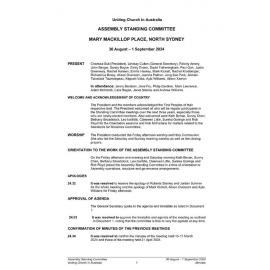 Assembly Standing Committee - Minutes - Aug 2024