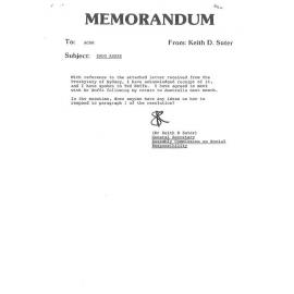 Correspondence re Drug abuse