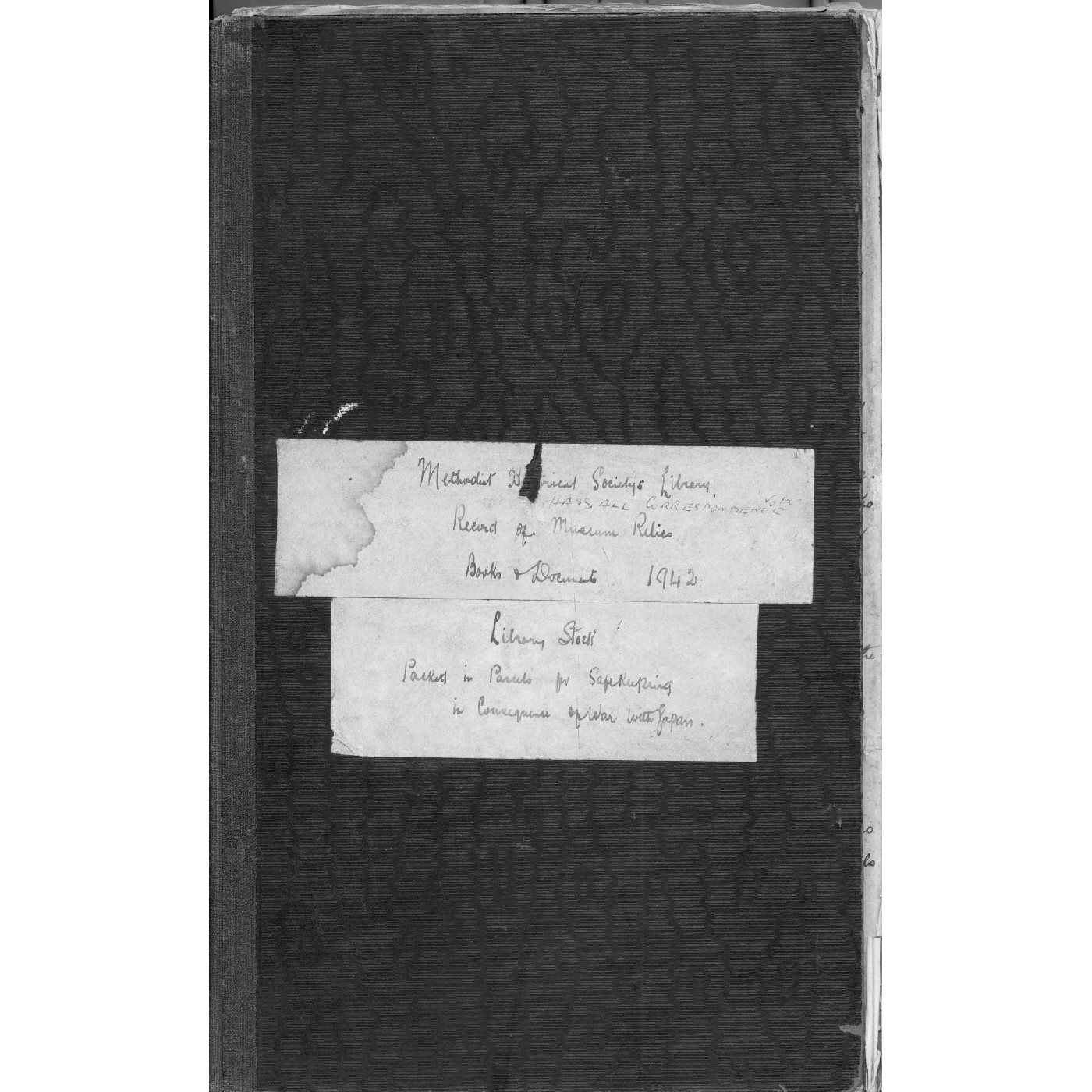 Methodist Historical Society's Library: Record of Museum Relics, Books & Documents 1942