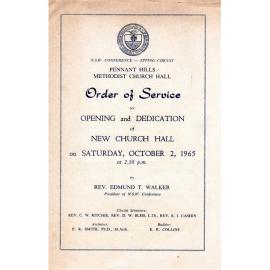 Pennant Hills Methodist Church - Opening New Church Hall