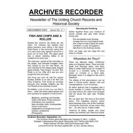 Archives Recorder Dec. 2005 (Newsletter of the Uniting Church Records & Historical Society)