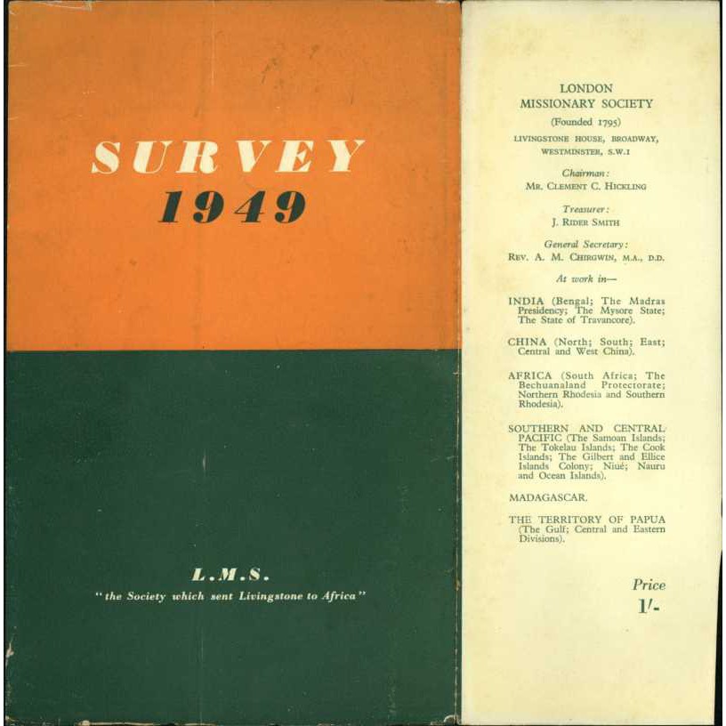 London Missionary Society (LMS). Survey
