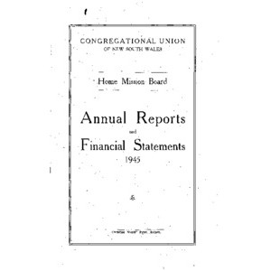 Congregational Union of New South Wales - Home Mission Board - Annual Reports