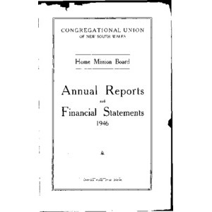 Congregational Union of New South Wales - Home Mission Board - Annual Reports