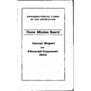 Congregational Union of New South Wales - Home Mission Board - Annual Reports
