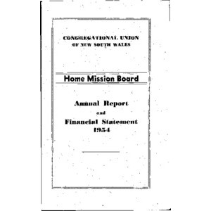 Congregational Union of New South Wales - Home Mission Board - Annual Reports