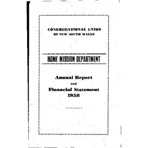 Congregational Union of New South Wales - Home Mission Board - Annual Reports