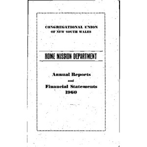 Congregational Union of New South Wales - Home Mission Board - Annual Reports