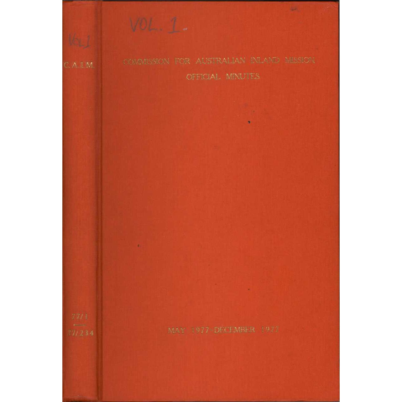 Commission on Australian Inland Mission of the Uniting Church in Australia Minutes of Executive Meetings