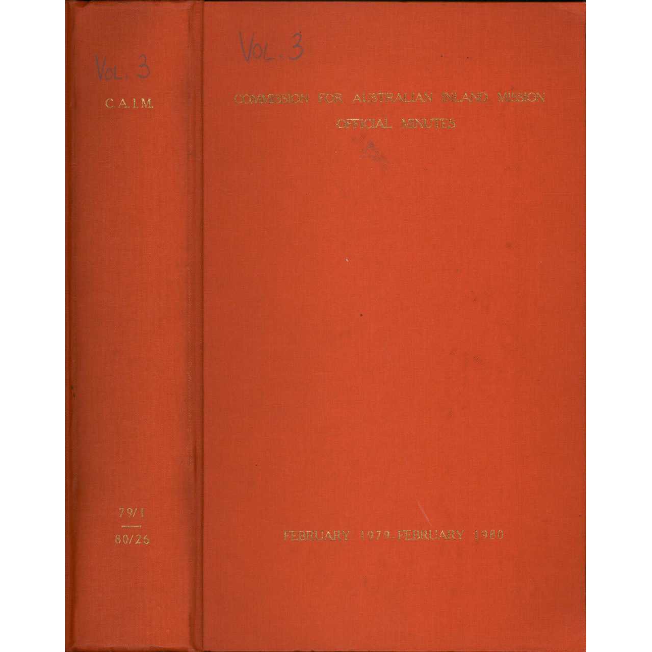 Commission on Australian Inland Mission of the Uniting Church in Australia Minutes of Executive Meetings