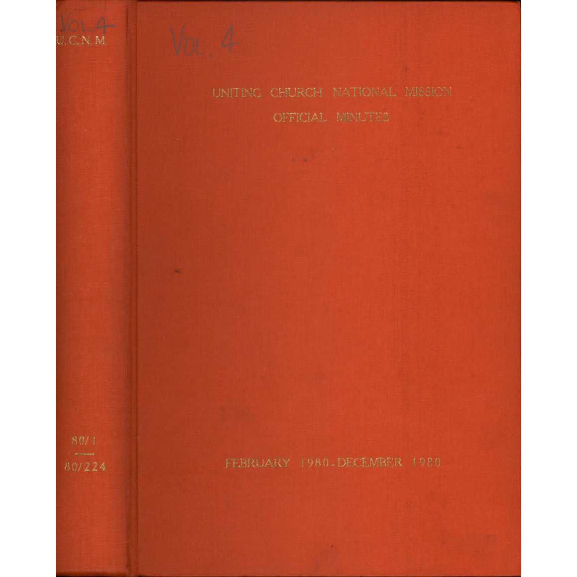 Commission for National Mission of the Uniting Church in Australia Minutes of Executive Meetings (80/1-80/224), 17-18 February 1980 – 17 December 1980