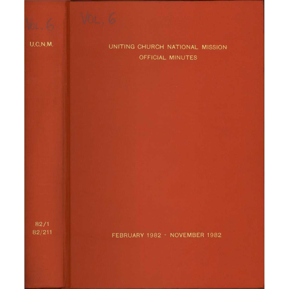 Commission for National Mission of the Uniting Church in Australia Minutes of Executive Meetings (82/1-82/211), 10 February 1982 – 5-7 November 1982