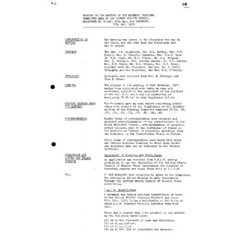Assembly Standing Committee - Minutes - May 1978