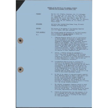 Assembly Standing Committee - Minutes - Mar 1982