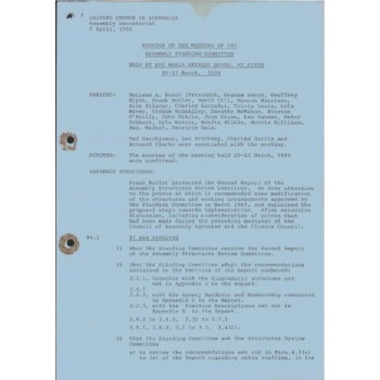 Assembly Standing Committee - Minutes - Mar 1984