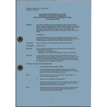 Assembly Standing Committee - Minutes - Sep 1988