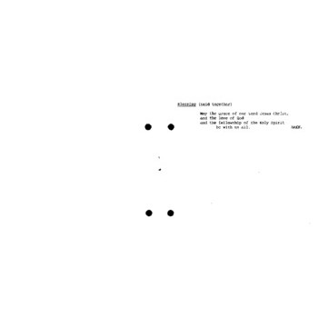 Assembly Standing Committee - Orders of Worship - Mar 1989