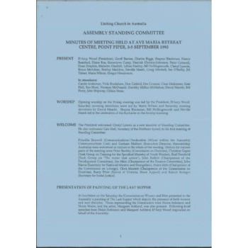 Assembly Standing Committee - Minutes - Sep 1993