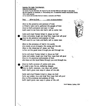 Assembly Standing Committee - Orders of Worship