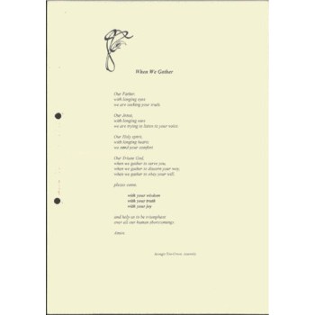 Assembly Standing Committee - Orders of Worship