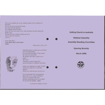 Assembly Standing Committee - Orders of Worship