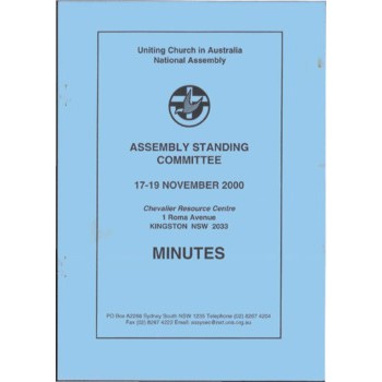 Assembly Standing Committee - Minutes - Nov 2000