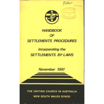 Handbook of Settlements and Procedures incorporating the Settlements By-Laws