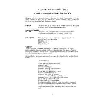 36th Meeting - Minutes (Synod of NSW and the ACT)