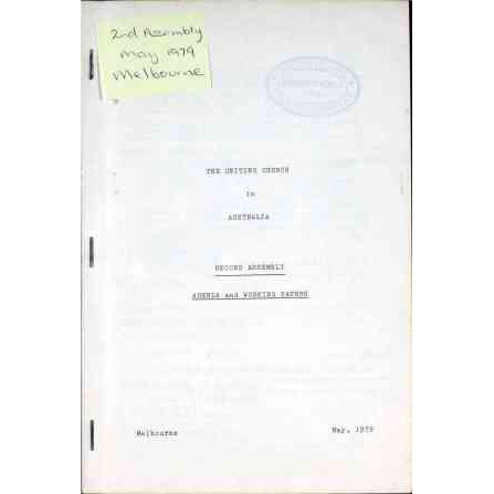 Agenda and Working Papers of the Second Assembly