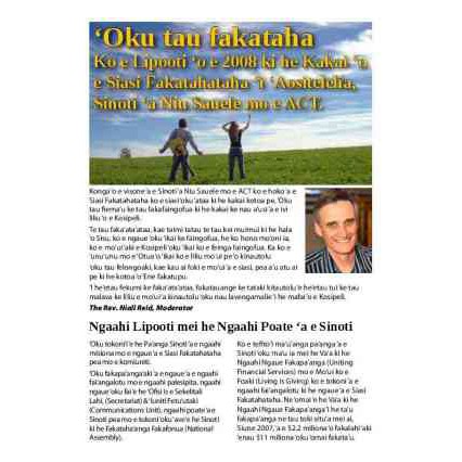 2008 - Report to the People (Synod of NSW and the ACT) (Tongan Summary)
