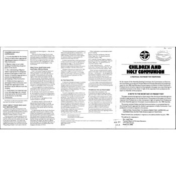 Children and Holy Communion : Background Papers