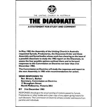 Diaconate : A Statement for Study and Comment