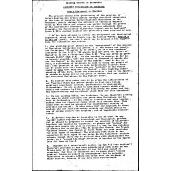 Draft Statement on Baptism / R. H. S. Boyd