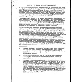 Evangelical Perspectives on Hermeneutics / Rev Dr Peter Ralphs