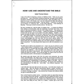 How I Use and Understand the Bible / Isabel Thomas Dobson