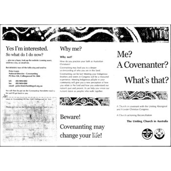 Me ? A Covenanter? What’s That? A Church in Covenant with the Uniting Aboriginal and Islander Christian Congress