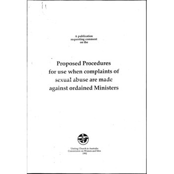 Publication Requesting Comment on the Procedures for Use when Complaints of Sexual Abuse are Made Against Ministers