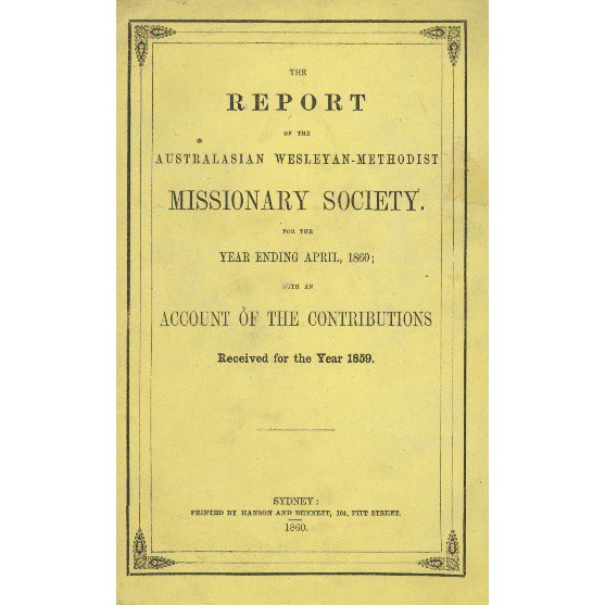 Australasian Wesleyan Methodist Missionary Society - 5th Annual Meeting