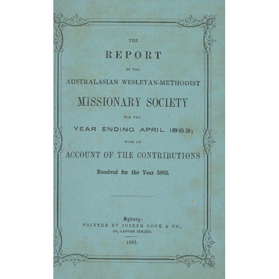 Australasian Wesleyan Methodist Missionary Society - 8th Annual Meeting
