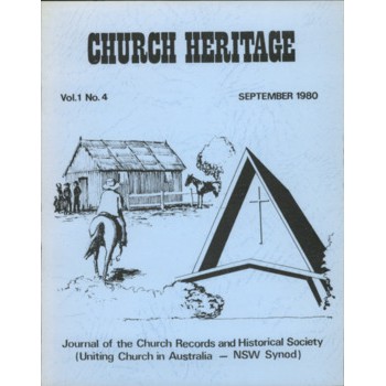 Church Heritage, Vol.1 No.4