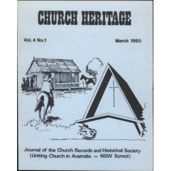 Church Heritage, Vol.4 No.1