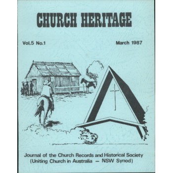 Church Heritage, Vol.5 No.1