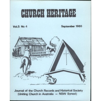 Church Heritage, Vol.5 No.4 (includes Lay Methodist Church)