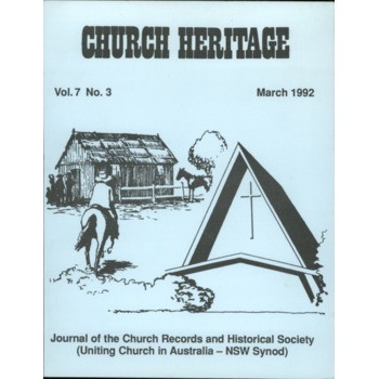 Church Heritage, Vol.7 No.3
