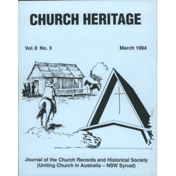 Church Heritage, Vol.8 No.3