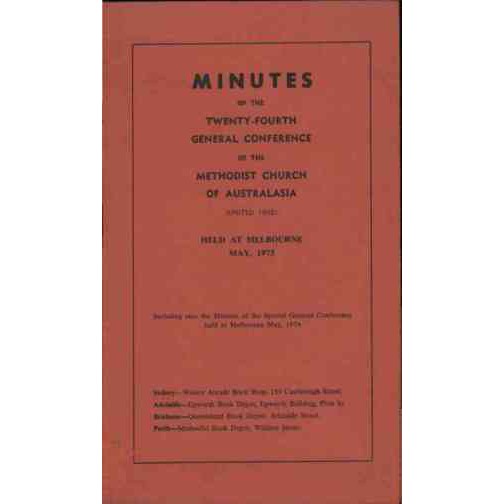 Methodist Church of Australasia. General Conference. Minutes.