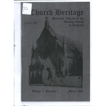 Church Heritage, Vol.11 No.1